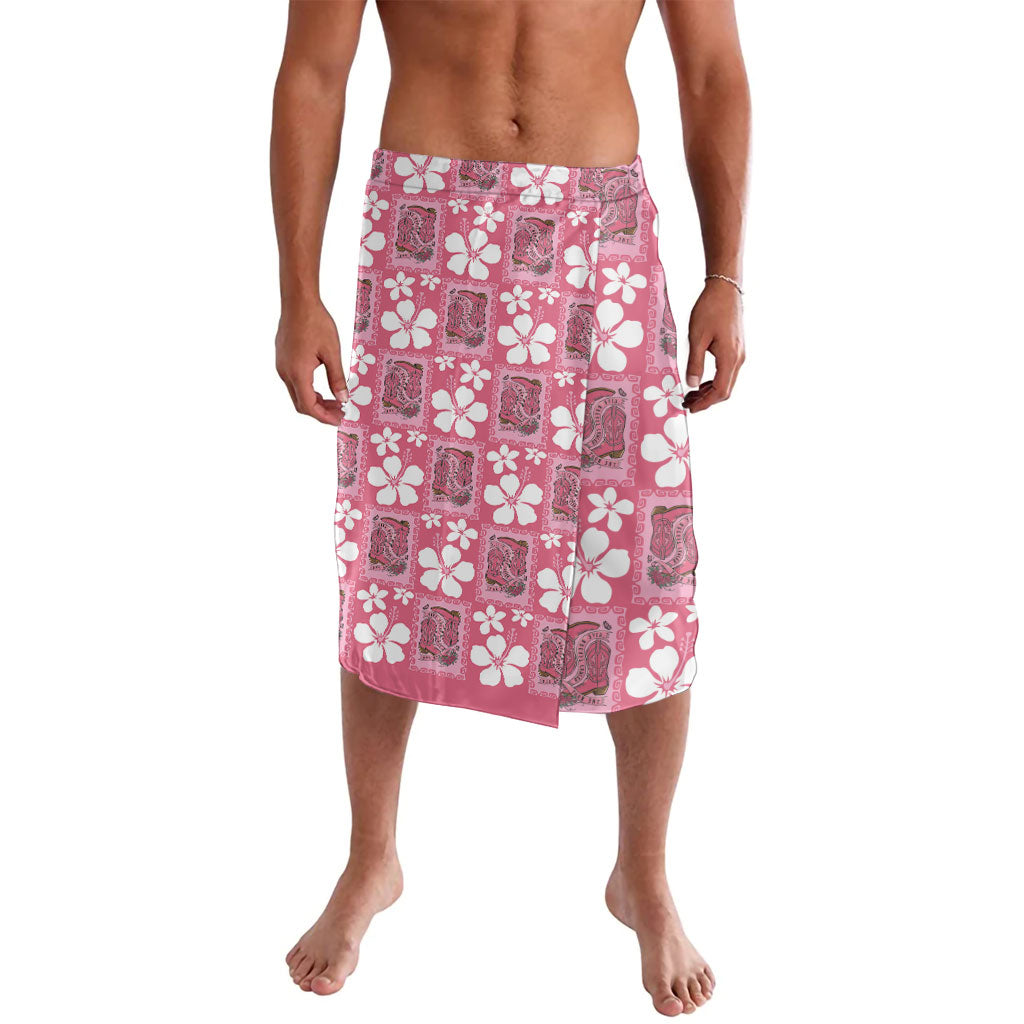 Give Cancer The Boot Pink Cowgirl Lavalava Western Aloha Hibiscus Paniolo Heritage Floral LT9 Pink - Polynesian Pride