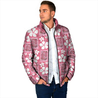 Give Cancer The Boot Pink Cowgirl Padded Jacket Western Aloha Hibiscus Paniolo Heritage Floral LT9 - Polynesian Pride