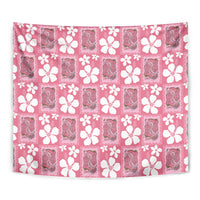 Give Cancer The Boot Pink Cowgirl Tapestry Western Aloha Hibiscus Paniolo Heritage Floral LT9 - Polynesian Pride