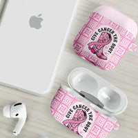 Give Cancer The Boot Pink Cowgirl AirPods Case Hawaiian Paniolo Mixed Quilt Pattern Style LT9 - Polynesian Pride