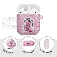 Give Cancer The Boot Pink Cowgirl AirPods Case Hawaiian Paniolo Mixed Quilt Pattern Style LT9 - Polynesian Pride