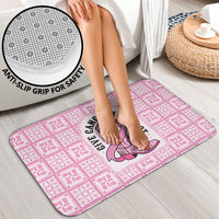 Give Cancer The Boot Pink Cowgirl Bathroom Set Hawaiian Paniolo Mixed Quilt Pattern Style LT9 - Polynesian Pride
