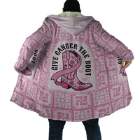 Give Cancer The Boot Pink Cowgirl Cloak Hawaiian Paniolo Mixed Quilt Pattern Style LT9 - Polynesian Pride