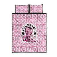 Give Cancer The Boot Pink Cowgirl Quilt Bed Set Hawaiian Paniolo Mixed Quilt Pattern Style LT9 - Polynesian Pride