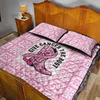 Give Cancer The Boot Pink Cowgirl Quilt Bed Set Hawaiian Paniolo Mixed Quilt Pattern Style LT9 - Polynesian Pride