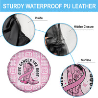 Give Cancer The Boot Pink Cowgirl Spare Tire Cover Hawaiian Paniolo Mixed Quilt Pattern Style LT9 - Polynesian Pride