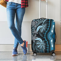Polynesia Dashiki Luggage Cover Polynesia and Africa Traditional Special Together Blue LT9 - Polynesian Pride
