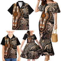 Polynesia Dashiki Family Matching Mermaid Dress and Hawaiian Shirt Polynesia and Africa Traditional Special Together Gold LT9 - Polynesian Pride