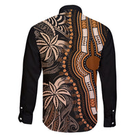 Polynesia Dashiki Family Matching Off Shoulder Long Sleeve Dress and Hawaiian Shirt Polynesia and Africa Traditional Special Together Gold LT9 - Polynesian Pride