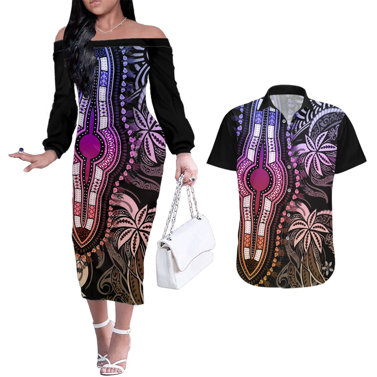 polynesia-dashiki-couples-matching-off-the-shoulder-long-sleeve-dress-and-hawaiian-shirt-polynesia-and-africa-traditional-special-together-pastel