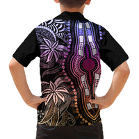 Polynesia Dashiki Family Matching Long Sleeve Bodycon Dress and Hawaiian Shirt Polynesia and Africa Traditional Special Together Pastel LT9 - Polynesian Pride