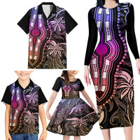 Polynesia Dashiki Family Matching Long Sleeve Bodycon Dress and Hawaiian Shirt Polynesia and Africa Traditional Special Together Pastel LT9 - Polynesian Pride