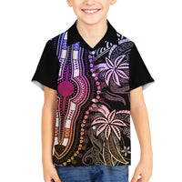 Polynesia Dashiki Family Matching Long Sleeve Bodycon Dress and Hawaiian Shirt Polynesia and Africa Traditional Special Together Pastel LT9 Son's Shirt Pastel - Polynesian Pride