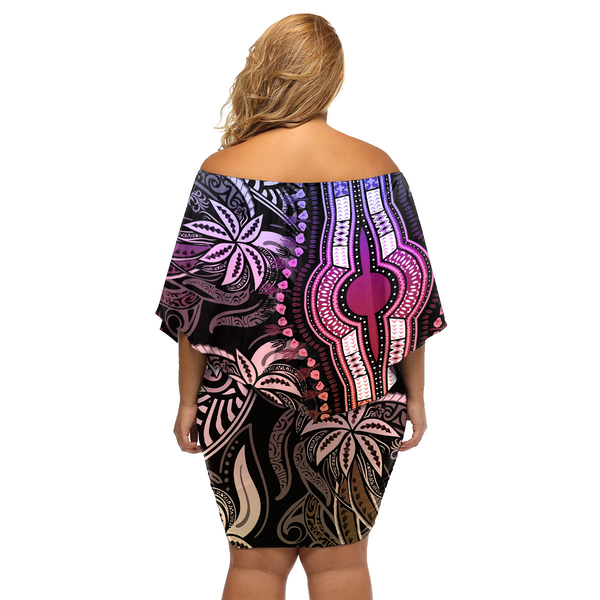polynesia-dashiki-family-matching-off-shoulder-short-dress-and-hawaiian-shirt-polynesia-and-africa-traditional-special-together-pastel