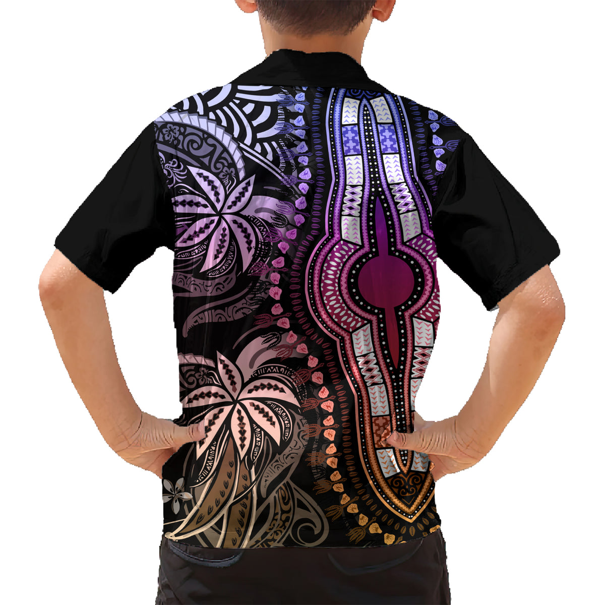 Polynesia Dashiki Family Matching Short Sleeve Bodycon Dress and Hawaiian Shirt Polynesia and Africa Traditional Special Together Pastel LT9 - Polynesian Pride