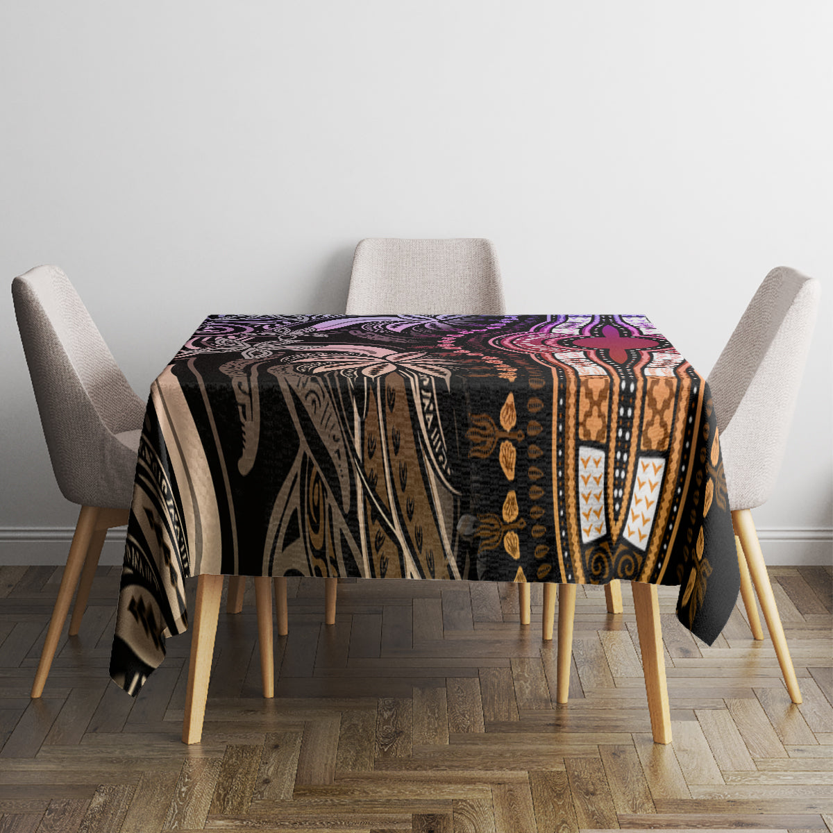 Polynesia Dashiki Tablecloth Polynesia and Africa Traditional Special Together Pastel LT9 - Polynesian Pride