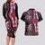 polynesia-dashiki-couples-matching-long-sleeve-bodycon-dress-and-hawaiian-shirt-polynesia-and-africa-traditional-special-together-pink