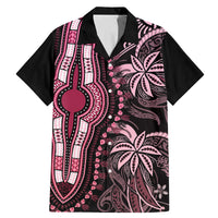 Polynesia Dashiki Family Matching Mermaid Dress and Hawaiian Shirt Polynesia and Africa Traditional Special Together Pink LT9 Dad's Shirt - Short Sleeve Pink - Polynesian Pride