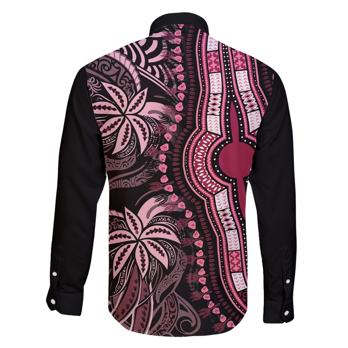 Polynesia Dashiki Family Matching Mermaid Dress and Hawaiian Shirt Polynesia and Africa Traditional Special Together Pink LT9 - Polynesian Pride