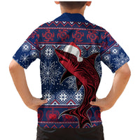 Samoa Manuia Le Kirisimasi Family Matching Mermaid Dress and Hawaiian Shirt Samoan Fishing Tribal Pattern Christmas Vibe LT9 - Polynesian Pride