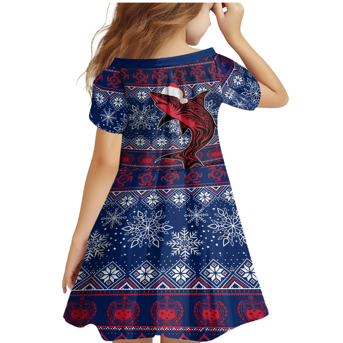 Samoa Manuia Le Kirisimasi Family Matching Mermaid Dress and Hawaiian Shirt Samoan Fishing Tribal Pattern Christmas Vibe LT9 - Polynesian Pride
