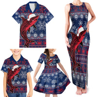 Samoa Manuia Le Kirisimasi Family Matching Tank Maxi Dress and Hawaiian Shirt Samoan Fishing Tribal Pattern Christmas Vibe LT9 - Polynesian Pride