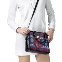 Samoa Manuia Le Kirisimasi Shoulder Handbag Samoan Fishing Tribal Pattern Christmas Vibe LT9 - Polynesian Pride