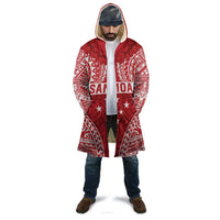 Personalised Toa Samoa Rugby Spirit Cloak Red Samoan Tribal Pattern - Polynesian Pride