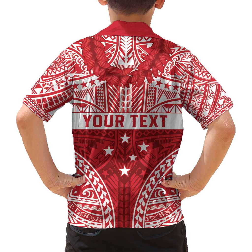 Personalised Toa Samoa Rugby Spirit Family Matching Off Shoulder Maxi Dress and Hawaiian Shirt Red Samoan Tribal Pattern LT9 - Polynesian Pride