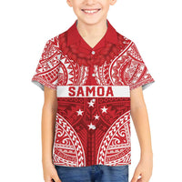 Personalised Toa Samoa Rugby Spirit Family Matching Puletasi and Hawaiian Shirt Red Samoan Tribal Pattern - Polynesian Pride