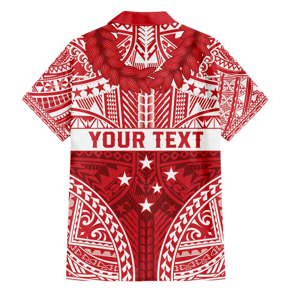 Personalised Toa Samoa Rugby Spirit Family Matching Summer Maxi Dress and Hawaiian Shirt Red Samoan Tribal Pattern LT9 - Polynesian Pride