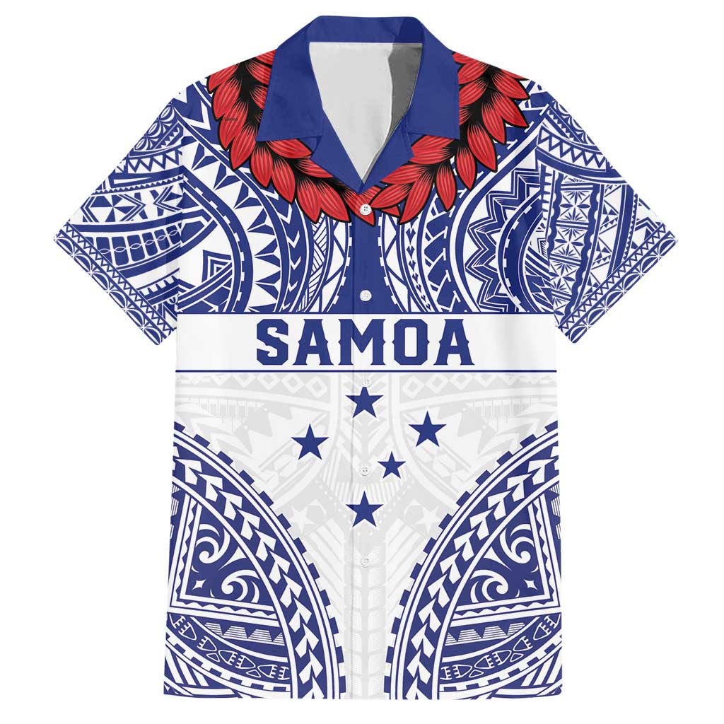 Personalised Toa Samoa Rugby Spirit Family Matching Short Sleeve Bodycon Dress and Hawaiian Shirt White Samoan Tribal Pattern LT9 Dad's Shirt - Short Sleeve White - Polynesian Pride