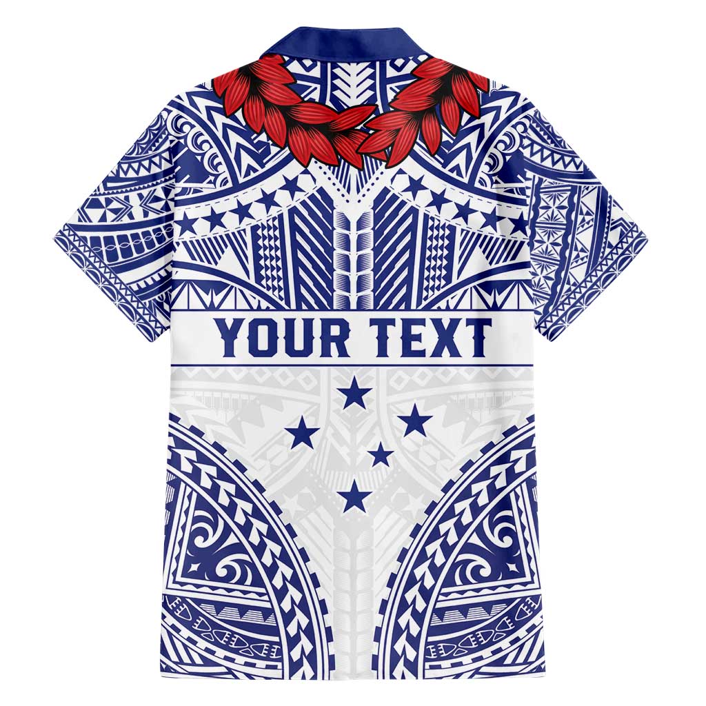 Personalised Toa Samoa Rugby Spirit Hawaiian Shirt White Samoan Tribal Pattern - Polynesian Pride