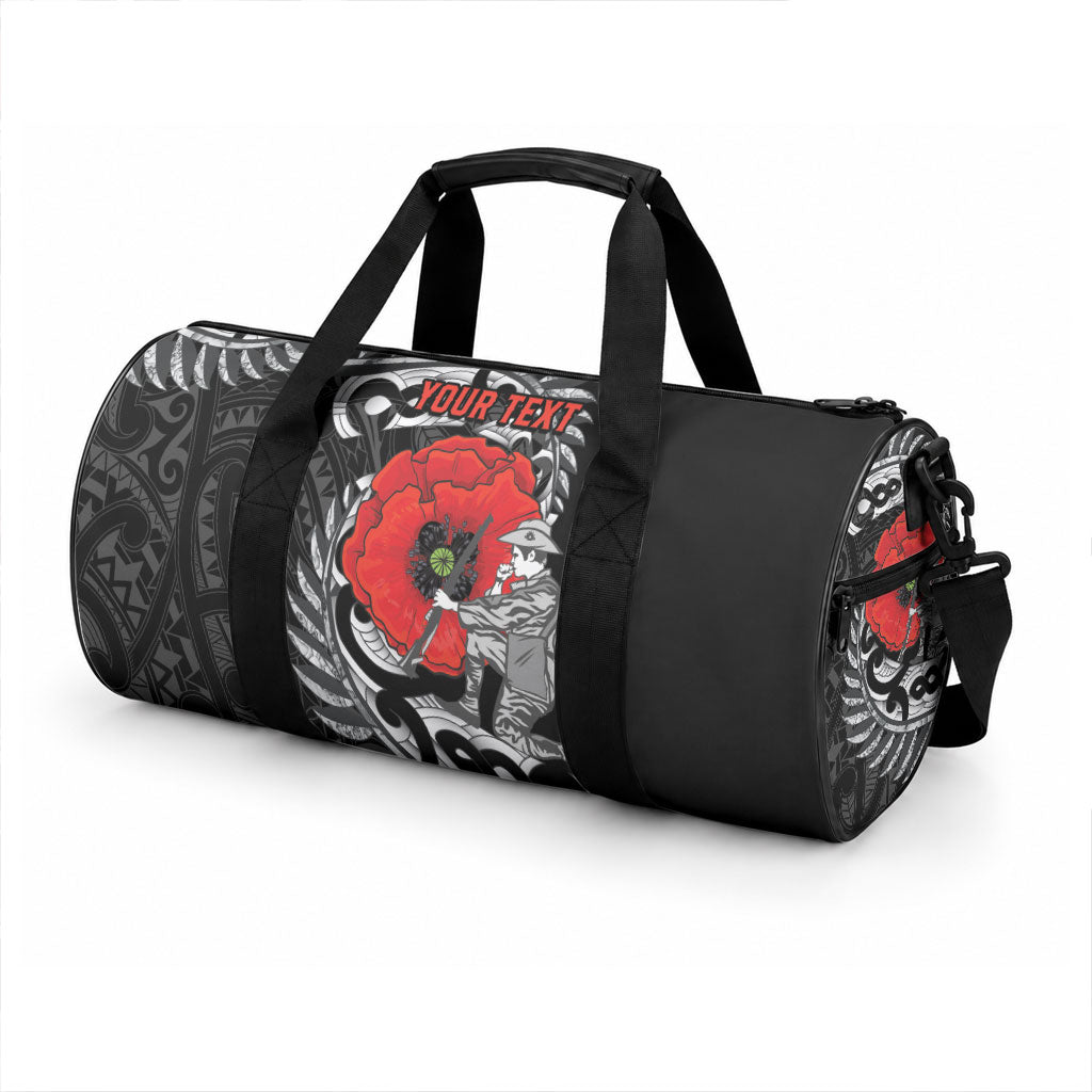 ANZAC Day Aotearoa Silver Fern Maori Personalised Duffle Bag LT9 - Polynesian Pride