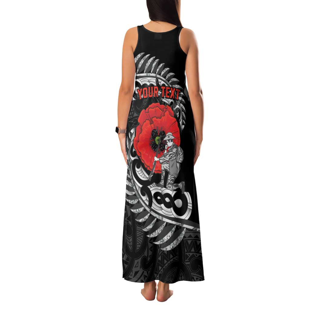 ANZAC Day Aotearoa Silver Fern Maori Personalised Family Matching Tank Maxi Dress and Hawaiian Shirt LT9 - Polynesian Pride