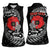 ANZAC Day Aotearoa Silver Fern Maori Personalised Women Sleeveless Polo Shirt