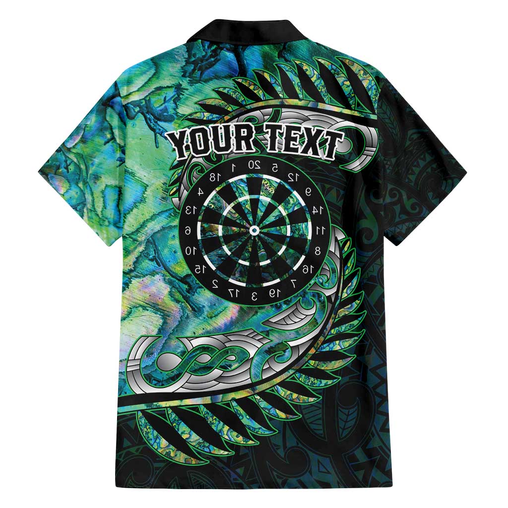 New Zealand Darts Personalised Family Matching Off Shoulder Maxi Dress and Hawaiian Shirt Aotearoa Silver Fern Green Papua Shell Spirit LT9 - Polynesian Pride