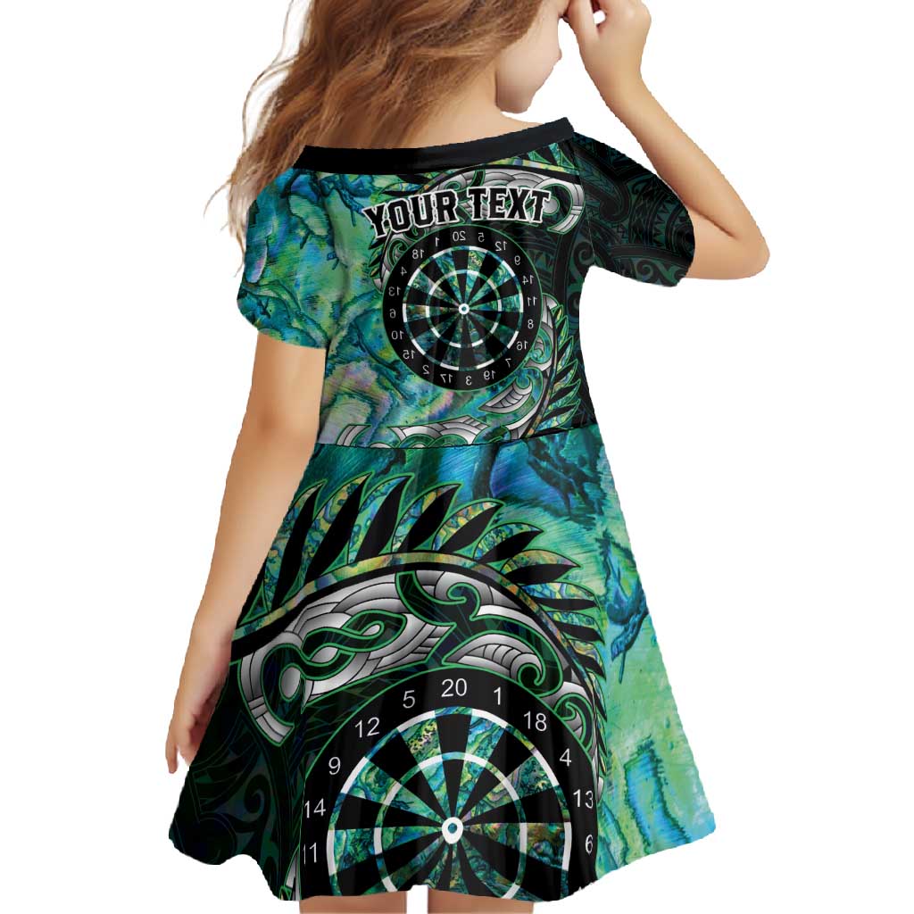New Zealand Darts Personalised Family Matching Tank Maxi Dress and Hawaiian Shirt Aotearoa Silver Fern Green Papua Shell Spirit LT9 - Polynesian Pride