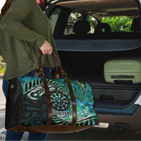 New Zealand Darts Personalised Travel Bag Aotearoa Silver Fern Green Papua Shell Spirit - Polynesian Pride