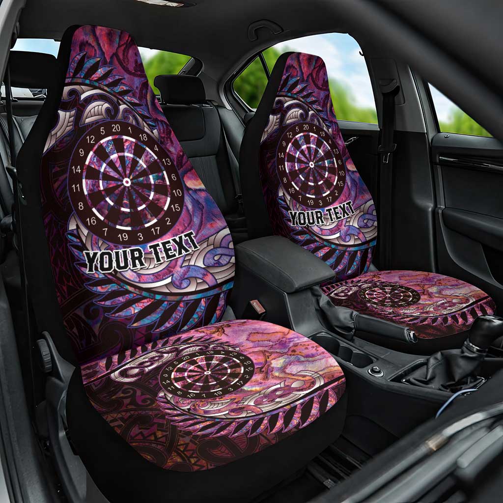 New Zealand Darts Personalised Car Seat Cover Aotearoa Silver Fern Pink Papua Shell Spirit LT9 One Size Pink - Polynesian Pride