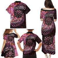 New Zealand Darts Personalised Family Matching Puletasi and Hawaiian Shirt Aotearoa Silver Fern Pink Papua Shell Spirit LT9 - Polynesian Pride