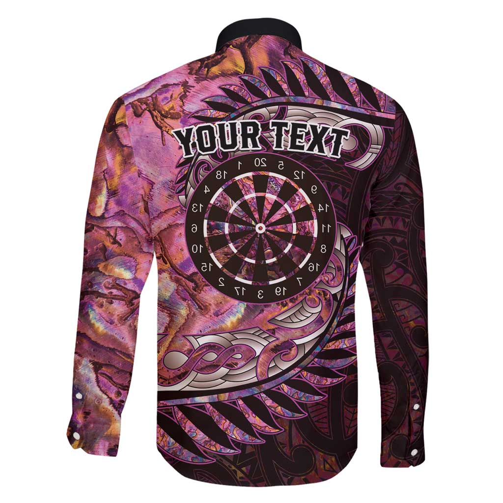 New Zealand Darts Personalised Family Matching Puletasi and Hawaiian Shirt Aotearoa Silver Fern Pink Papua Shell Spirit LT9 - Polynesian Pride