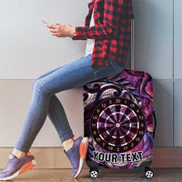 New Zealand Darts Personalised Luggage Cover Aotearoa Silver Fern Pink Papua Shell Spirit LT9 - Polynesian Pride