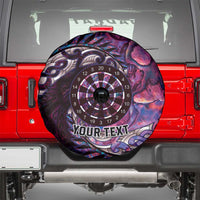 New Zealand Darts Personalised Spare Tire Cover Aotearoa Silver Fern Pink Papua Shell Spirit LT9 - Polynesian Pride