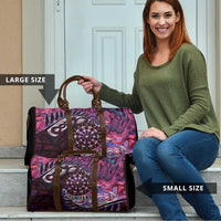 New Zealand Darts Personalised Travel Bag Aotearoa Silver Fern Pink Papua Shell Spirit - Polynesian Pride