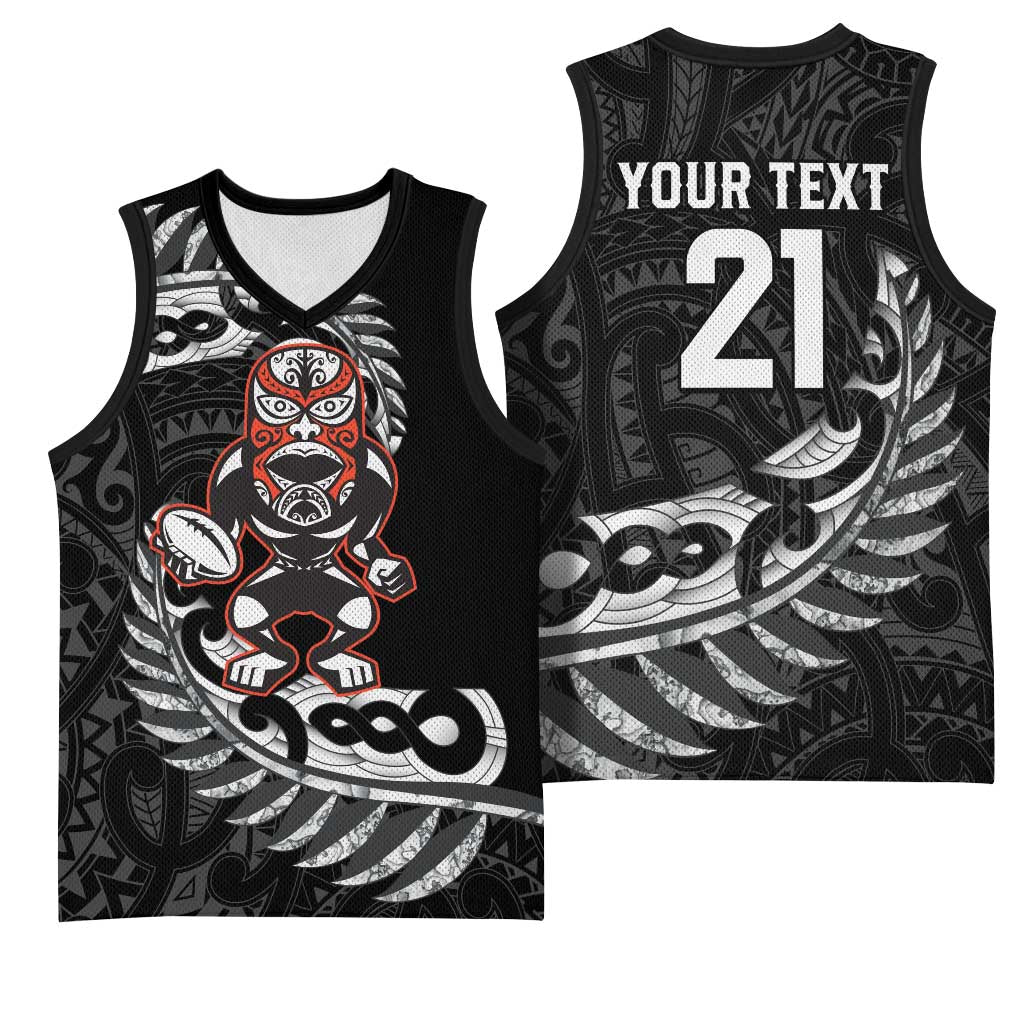 New Zealand Indigenous-Maori Rugby Custom Basketball Jersey - Polynesian Pride