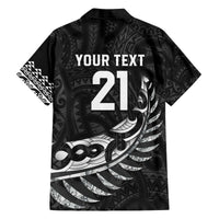 New Zealand Indigenous-Maori Rugby Custom Family Matching Off The Shoulder Long Sleeve Dress and Hawaiian Shirt LT9 - Polynesian Pride