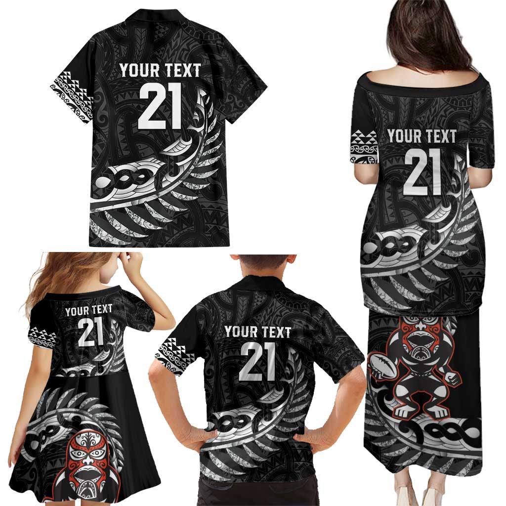 New Zealand Indigenous-Maori Rugby Custom Family Matching Puletasi and Hawaiian Shirt LT9 - Polynesian Pride