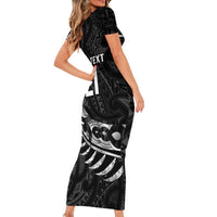 New Zealand Indigenous-Maori Rugby Custom Family Matching Short Sleeve Bodycon Dress and Hawaiian Shirt LT9 - Polynesian Pride