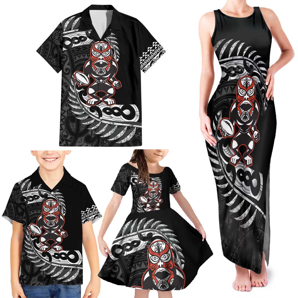 New Zealand Indigenous-Maori Rugby Custom Family Matching Tank Maxi Dress and Hawaiian Shirt LT9 - Polynesian Pride